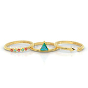 Archers and Rangers Ring Set- Video Game Inspired Rings in 14k Yellow Gold-Evani Naomi Jewelry