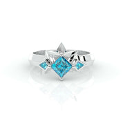 Assassin's Two-Piece Ring Set Video Game Inspired Rings in Princess-cut 14k Yellow Gold-Evani Naomi Jewelry