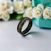 Black Celtic Dragon Inlay 8mm Tungsten Wedding Band-Evani Naomi Jewelry
