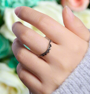 Black Diamond Stackable Rose Gold Wedding Band-Evani Naomi Jewelry