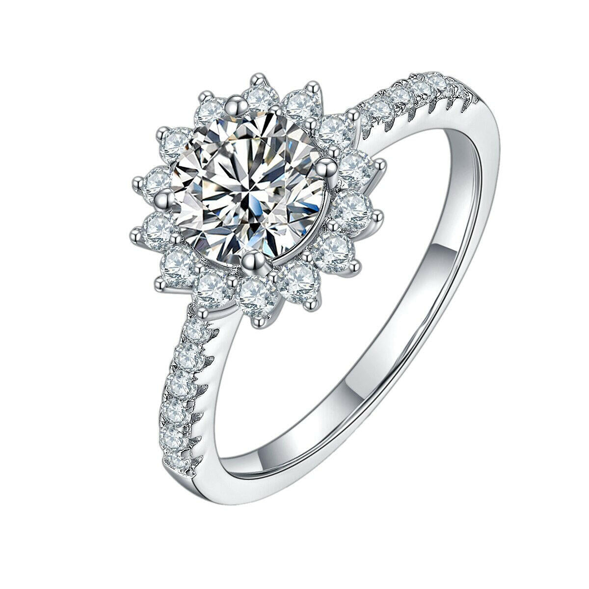 Brilliant 3.00 ct Diamond Sunflower Shaped Engagement Ring-Evani Naomi Jewelry