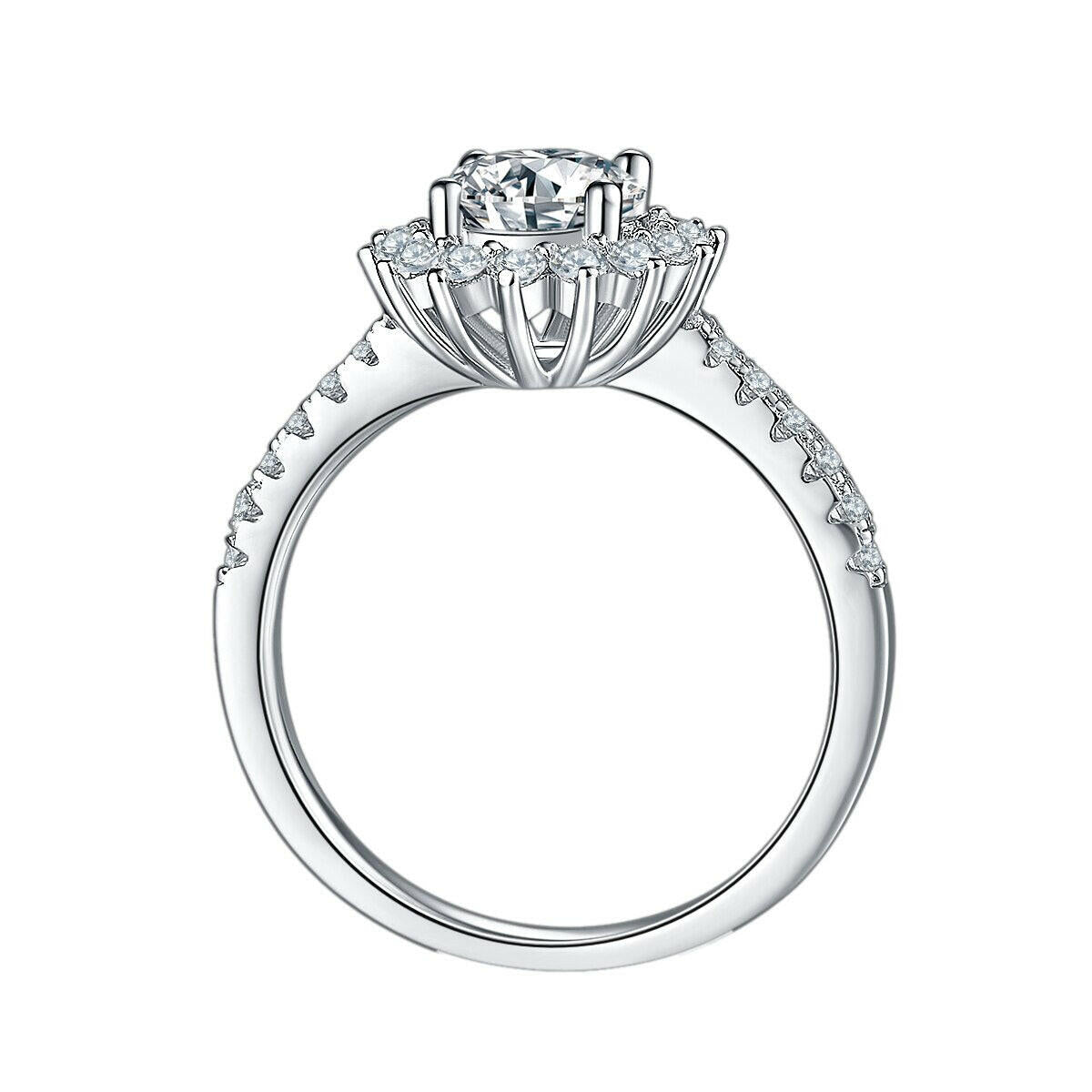 Brilliant 3.00 ct Diamond Sunflower Shaped Engagement Ring-Evani Naomi Jewelry