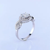 Brilliant Round-cut 1.00 ct Diamond Infinity Engagement Ring-Evani Naomi Jewelry