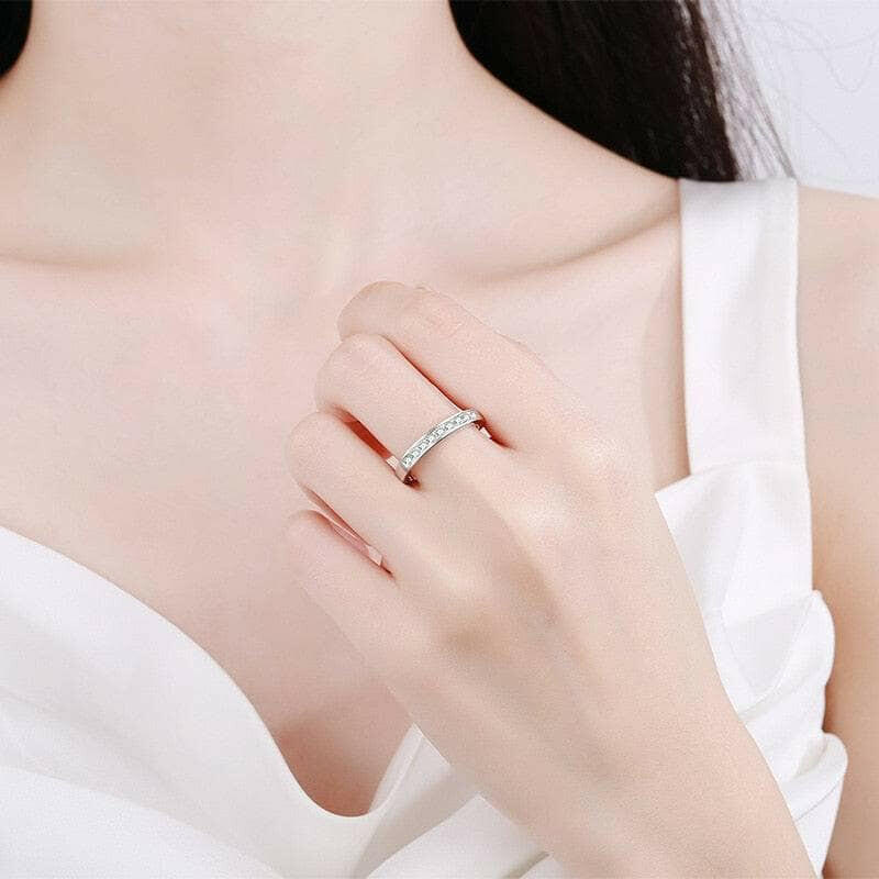 Classic 0.27 ct Round-cut Diamonds Wedding Band-Evani Naomi Jewelry