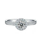 Classic 0.5 ct Diamond Halo Engagement Ring-Evani Naomi Jewelry