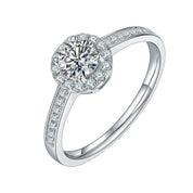 Classic 0.5 ct Diamond Halo Engagement Ring-Evani Naomi Jewelry