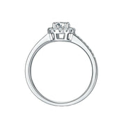 Classic 0.5 ct Diamond Halo Engagement Ring-Evani Naomi Jewelry