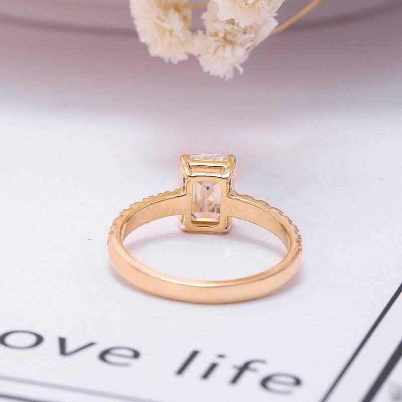 Classic 1.0 ct Emerald Cut Diamond Ring-Evani Naomi Jewelry