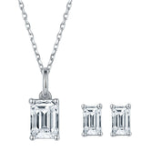 Classic 1.0 ct Emerald-cut Diamond Jewelry Set-Evani Naomi Jewelry