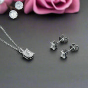 Classic 1.0 ct Emerald-cut Diamond Jewelry Set-Evani Naomi Jewelry