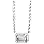 Classic 1.0 ct Emerald-cut Diamond Necklace-Evani Naomi Jewelry