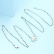Classic 1.0 ct Emerald-cut Diamond Necklace-Evani Naomi Jewelry