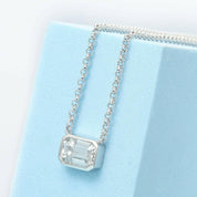 Classic 1.0 ct Emerald-cut Diamond Necklace-Evani Naomi Jewelry