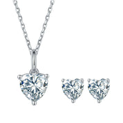 Classic 1.0 ct Heart Diamond Jewelry Set-Evani Naomi Jewelry