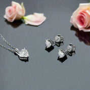 Classic 1.0 ct Heart Diamond Jewelry Set-Evani Naomi Jewelry