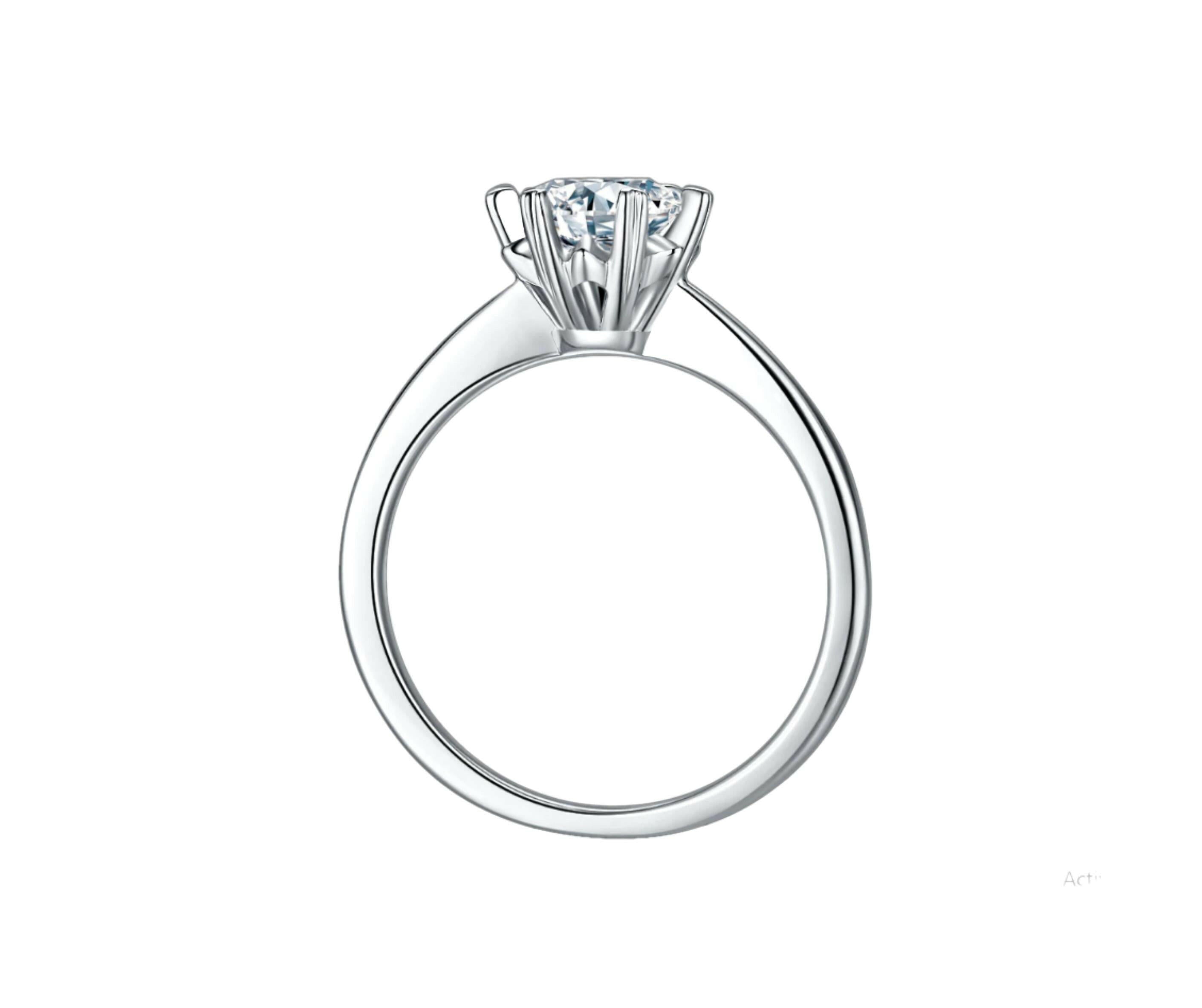 Classic 1.00 ct 6.5mm Diamond Engagement Ring-Evani Naomi Jewelry