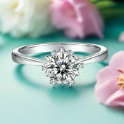 Classic 1.00 ct 6.5mm Diamond Engagement Ring-Evani Naomi Jewelry