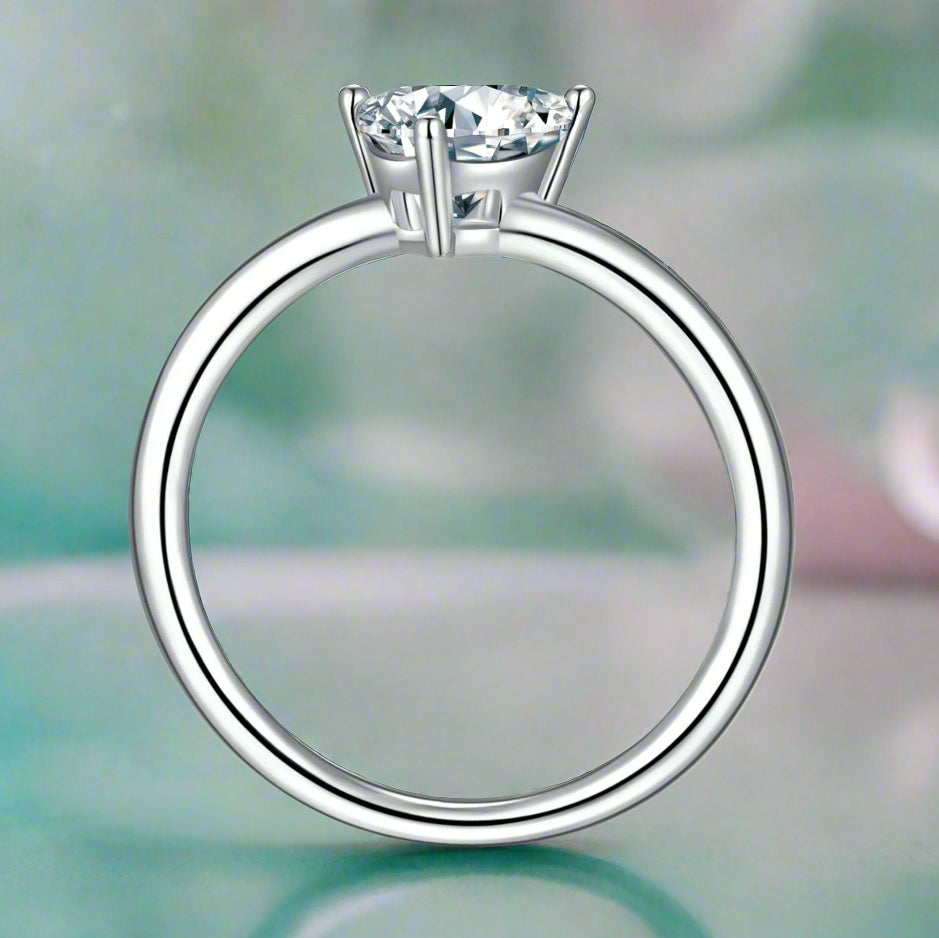 Classic 1.00 ct Trillion Diamond Solitaire Engagement Ring-Evani Naomi Jewelry