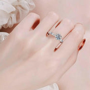 Classic 1ct 6.5mm Round Diamond Engagement Ring-Evani Naomi Jewelry