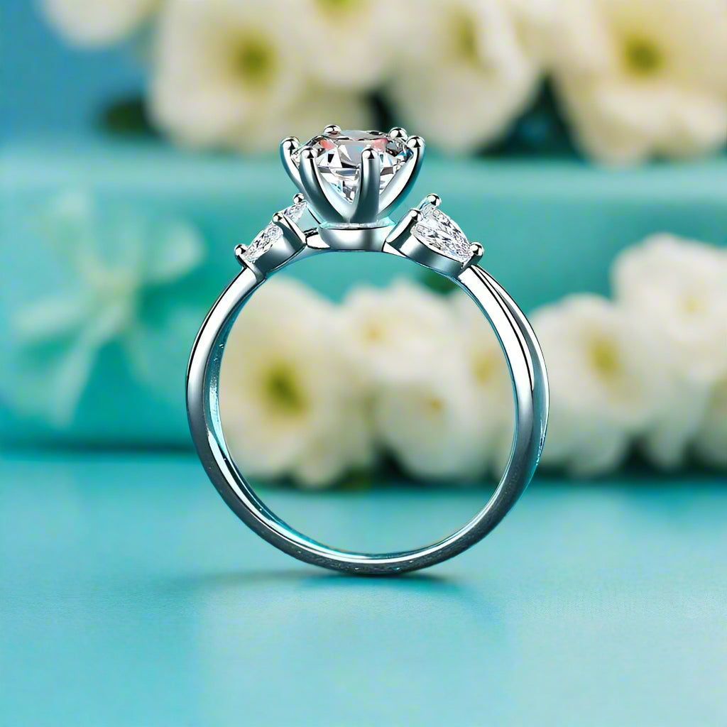 Classic 1ct 6.5mm Round Diamond Wedding Ring-Evani Naomi Jewelry