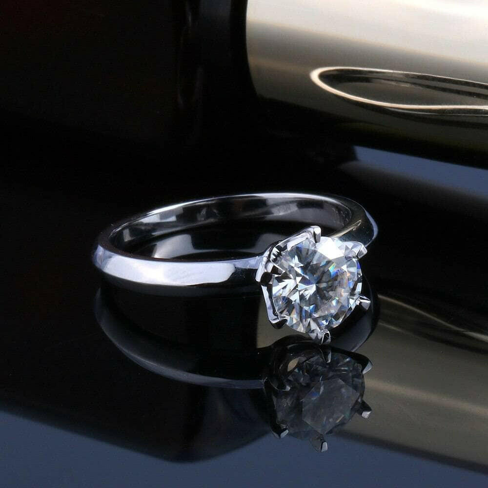 Classic 1ct Round Cut Diamond Engagement Ring-Evani Naomi Jewelry