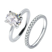 Classic 2.0 ct Oval-cut Diamond Solitaire Wedding Ring Set-Evani Naomi Jewelry