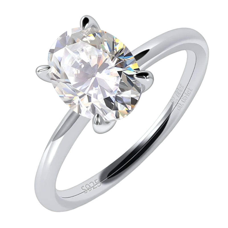 Classic 2.0 ct Oval-cut Diamond Solitaire Wedding Ring Set-Evani Naomi Jewelry