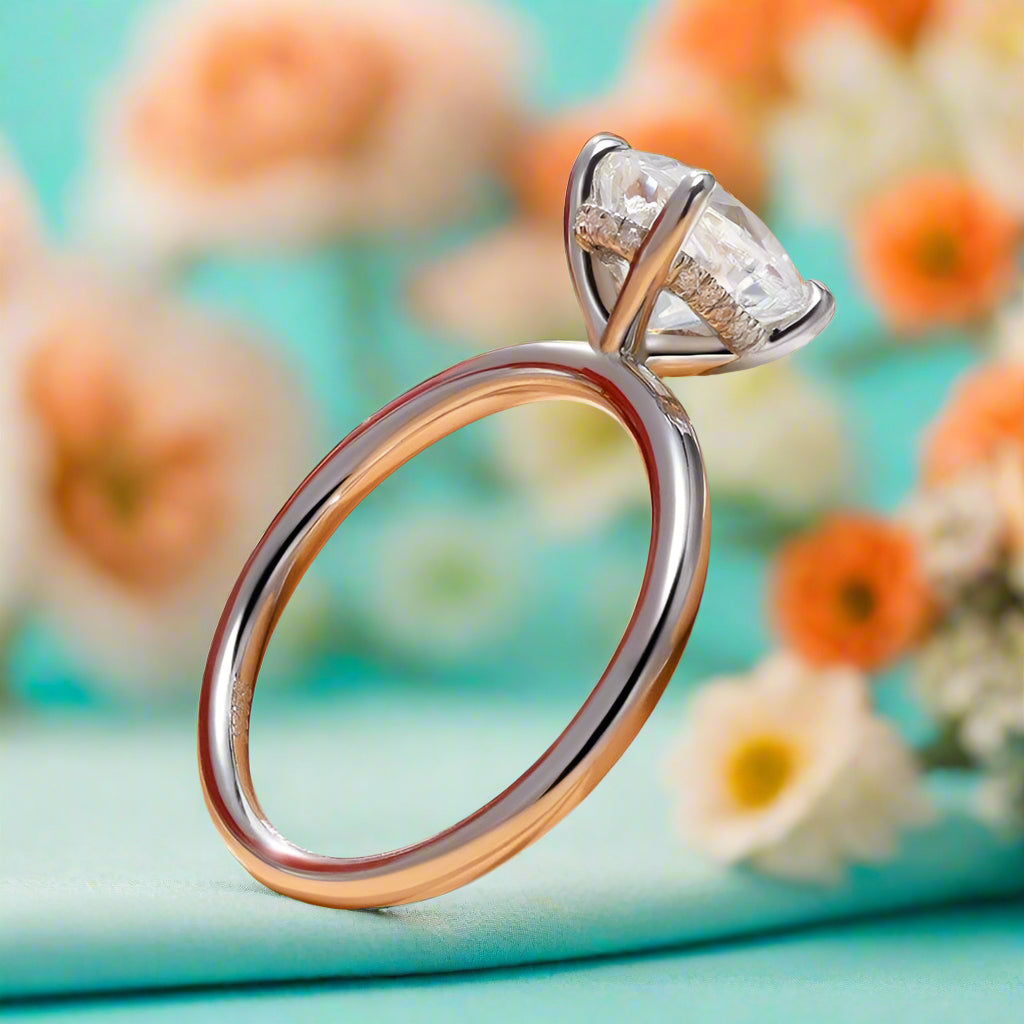 Classic 2.0 ct Oval-cut Diamond Solitaire Wedding Ring Set-Evani Naomi Jewelry