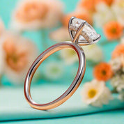 Classic 2.0 ct Oval-cut Diamond Solitaire Wedding Ring Set-Evani Naomi Jewelry