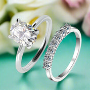 Classic 2.0 ct Oval-cut Diamond Solitaire Wedding Ring Set-Evani Naomi Jewelry