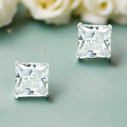 Classic 2.00 ct Princess Cut Diamond Stud Earrings-Evani Naomi Jewelry