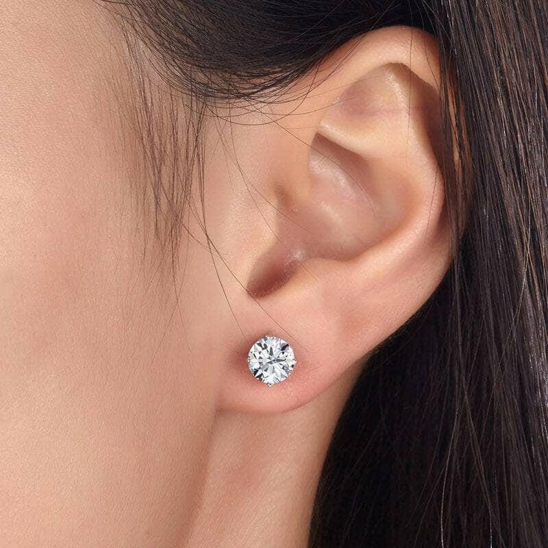 Classic 2.00 ct Round Cut Diamond Stud Earrings-Evani Naomi Jewelry
