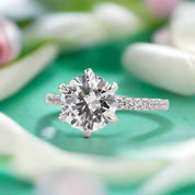 Classic 2.5 ct Round Cut Diamond Engagement Ring-Evani Naomi Jewelry