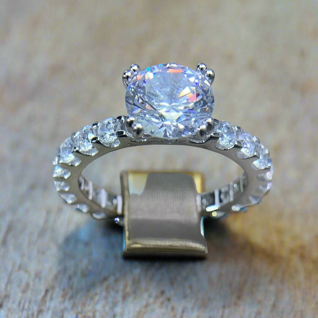 Classic 2ct Round Diamond Row Ring-Evani Naomi Jewelry