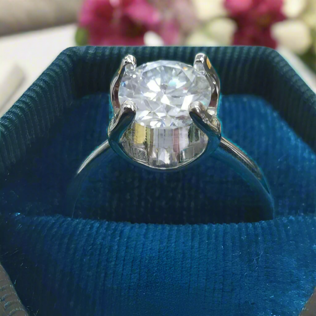 Classic 3.0 ct Round Diamond Wedding Ring-Evani Naomi Jewelry