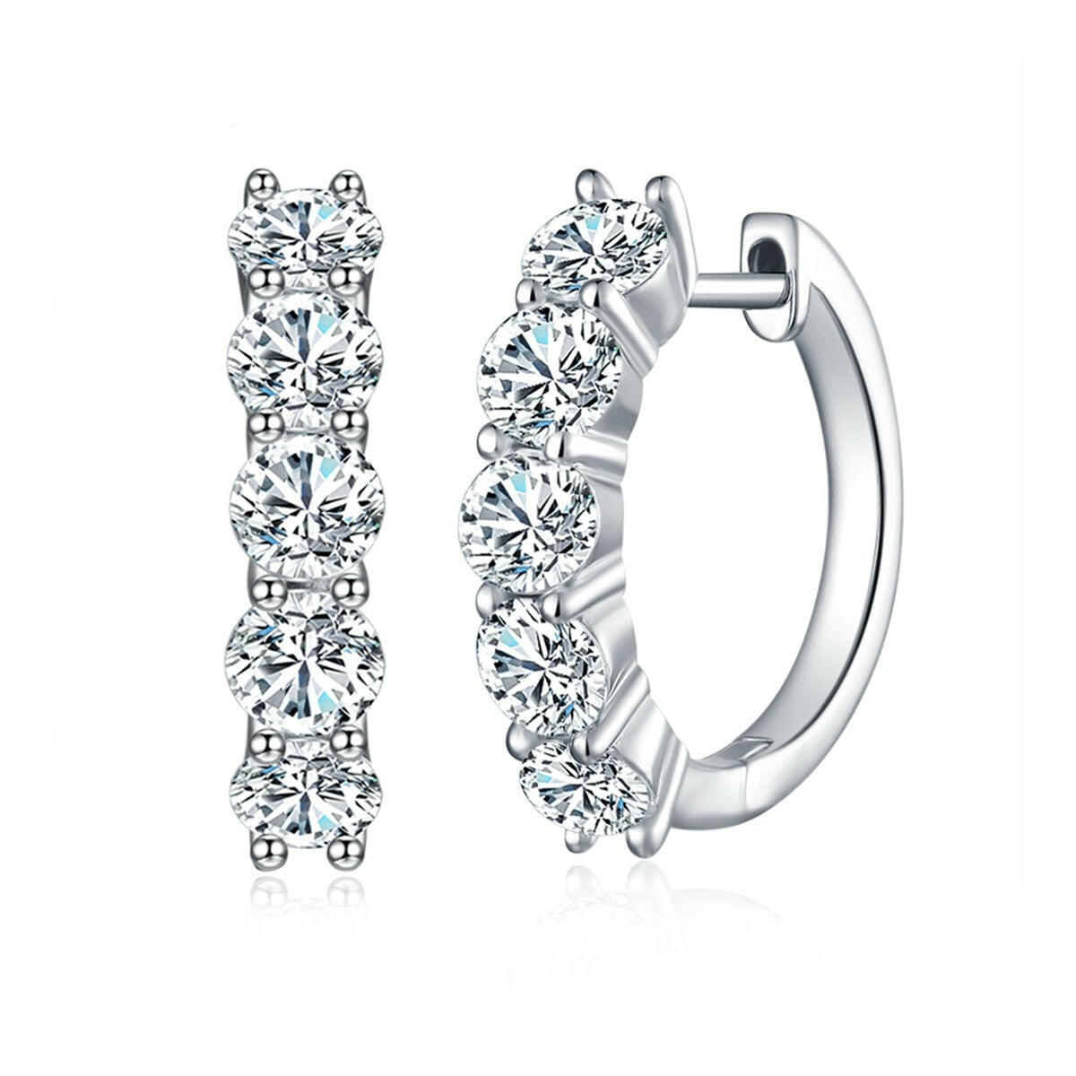 Classic 3ct Diamond Hoop Earrings-Evani Naomi Jewelry