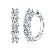 Classic 3ct Diamond Hoop Earrings-Evani Naomi Jewelry