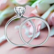 Classic 6 Claws 1.25 ct Diamond Ring Set-Evani Naomi Jewelry