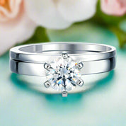 Classic 6 Claws 1.25 ct Diamond Ring Set-Evani Naomi Jewelry
