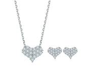Classic Diamond Heart Jewelry Set-Evani Naomi Jewelry