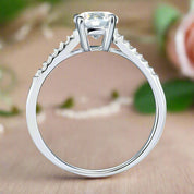 Classic Half-Eternity 1.25 ct Diamond Engagement Ring-Evani Naomi Jewelry