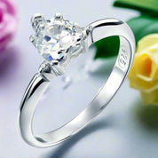 Classic Heart-cut 1.50 ct Diamond Engagement Ring-Evani Naomi Jewelry