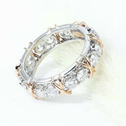 Classic Rose and White Gold Diamond Eternity Wedding Band-Evani Naomi Jewelry