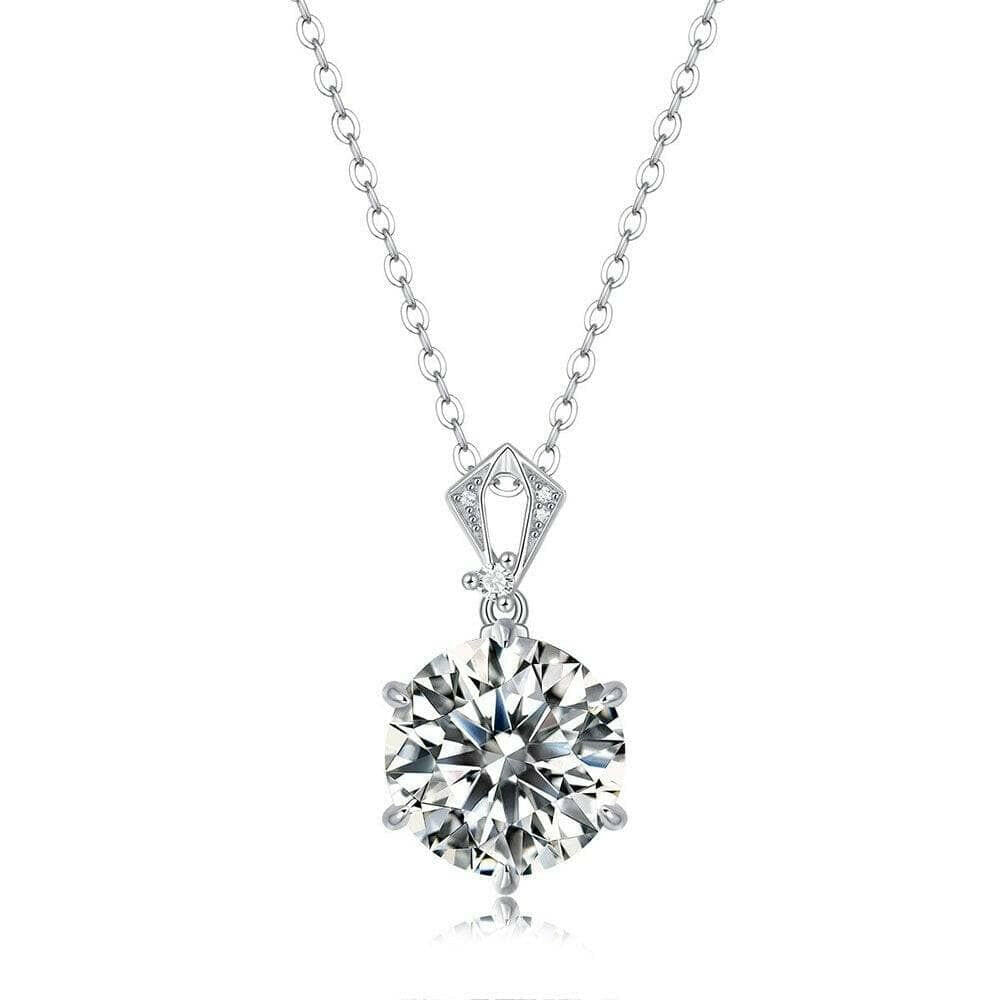 Classic Round 10 ct Diamond Necklace-Evani Naomi Jewelry
