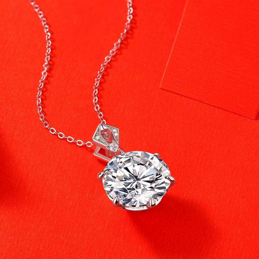 Classic Round 10 ct Diamond Necklace-Evani Naomi Jewelry
