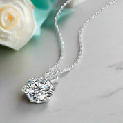 Classic Round 10 ct Diamond Necklace-Evani Naomi Jewelry