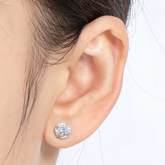 Classic Round 1.0 ct Diamond Stud Earrings-Evani Naomi Jewelry