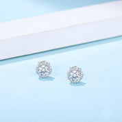 Classic Round 1.0 ct Diamond Stud Earrings-Evani Naomi Jewelry