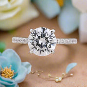 Classic Round Cut 2.0ct Diamond Bridal Set-Evani Naomi Jewelry