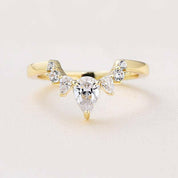 Classic Round Cut 2.0ct Solitaire Yellow Gold Bridal Set-Evani Naomi Jewelry